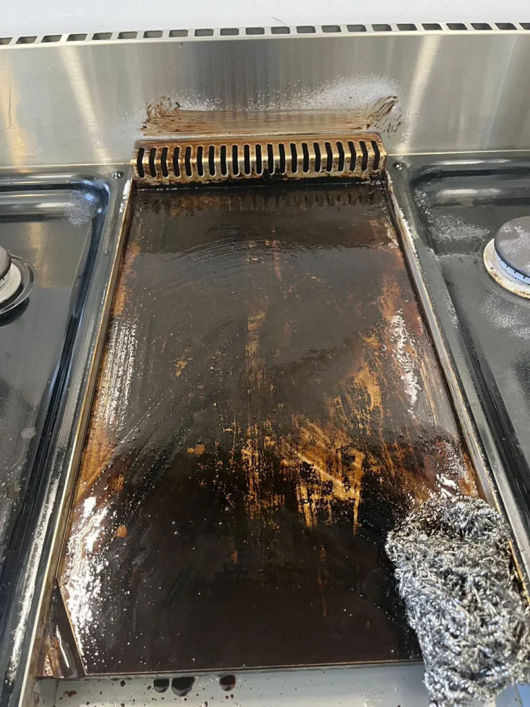 Before cleaning — cooking surface